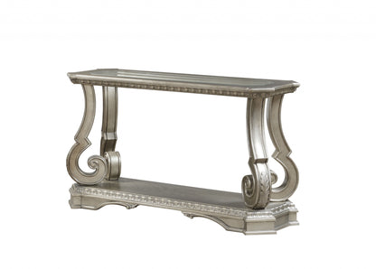 Glass & Solid Wood Coffee Table