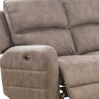 Dark Brown Genuine Leather L Shaped 6 Piece Sectional w/ Console