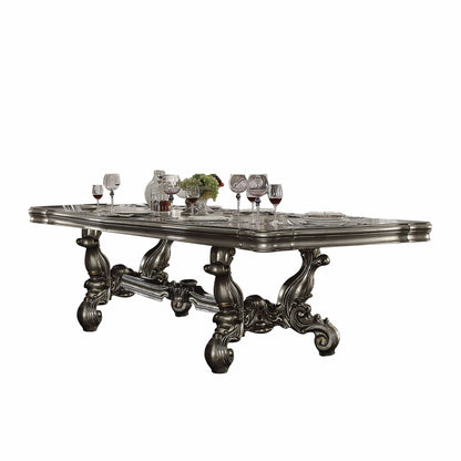 Platinum Solid Wood Trestle Base Dining Table