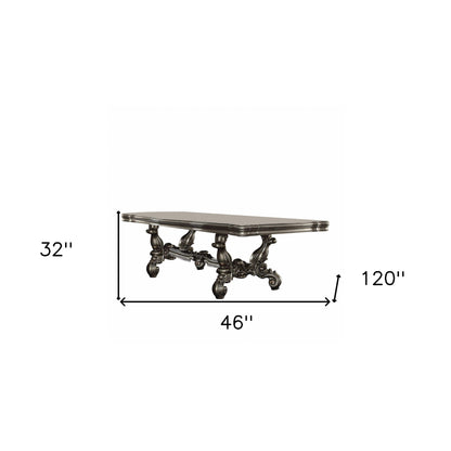 Platinum Solid Wood Trestle Base Dining Table