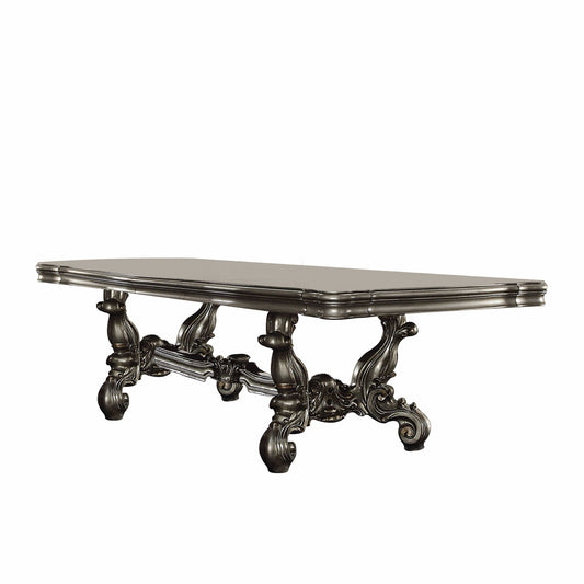 Platinum Solid Wood Trestle Base Dining Table