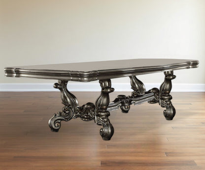 Platinum Solid Wood Trestle Base Dining Table