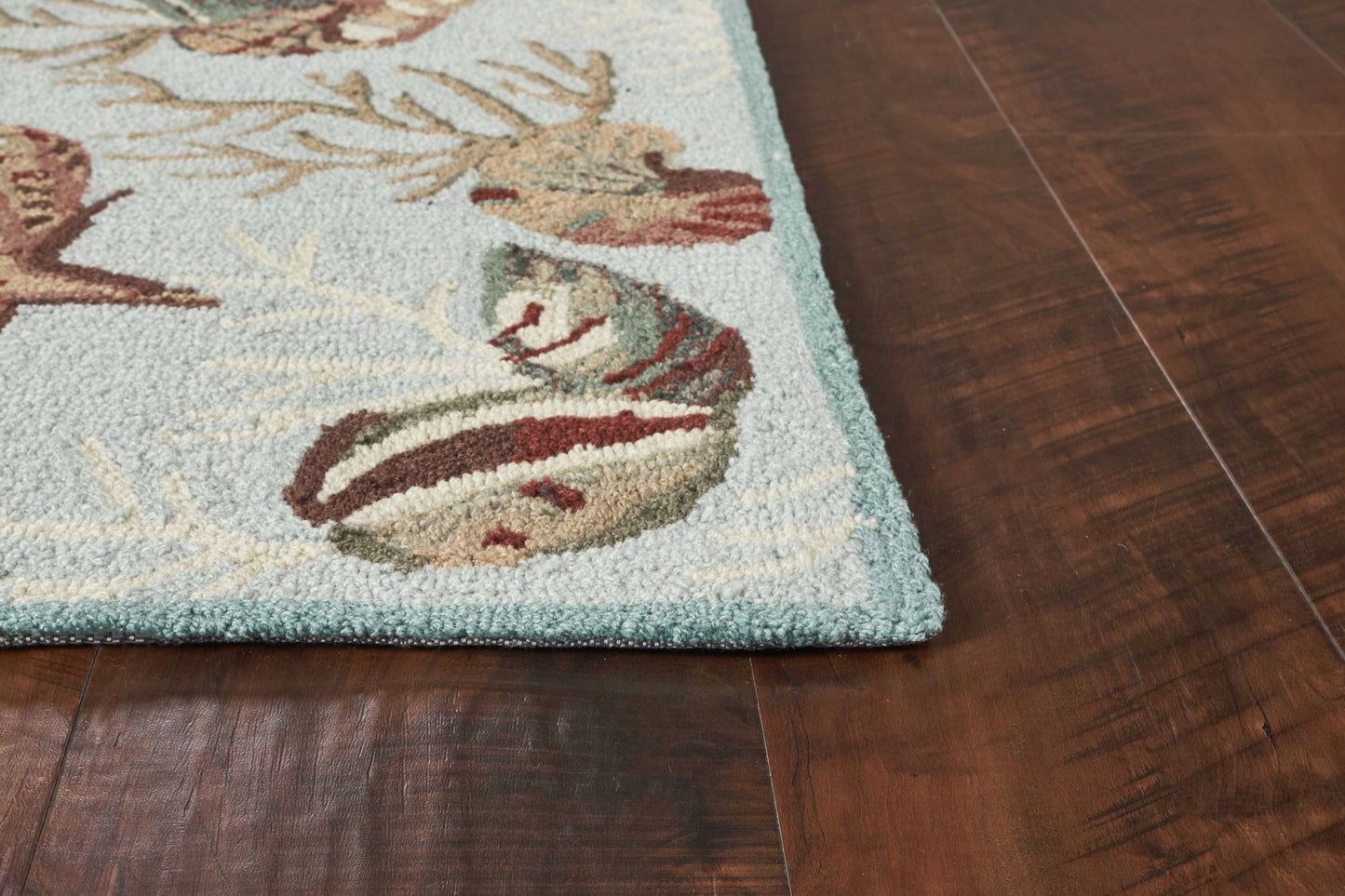 7 x 9  Polyester Blue Rug