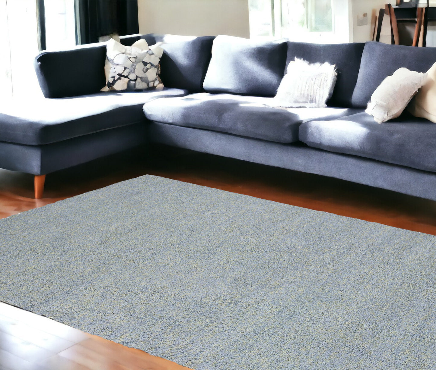 8 x 10 Blue Heather Indoor Shag Rug