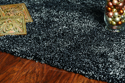 8 x 10 Polyester Black Heather Rug