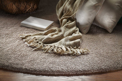 8 x 10  Polyester Beige Rug