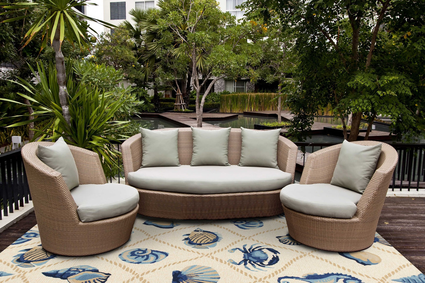 7 x 9  Uv Treated Polypropylene Sand Rug