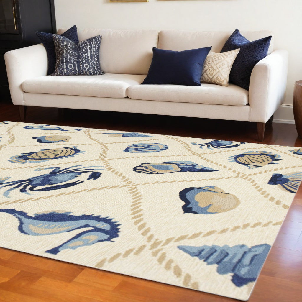 7 x 9  Uv Treated Polypropylene Sand Rug