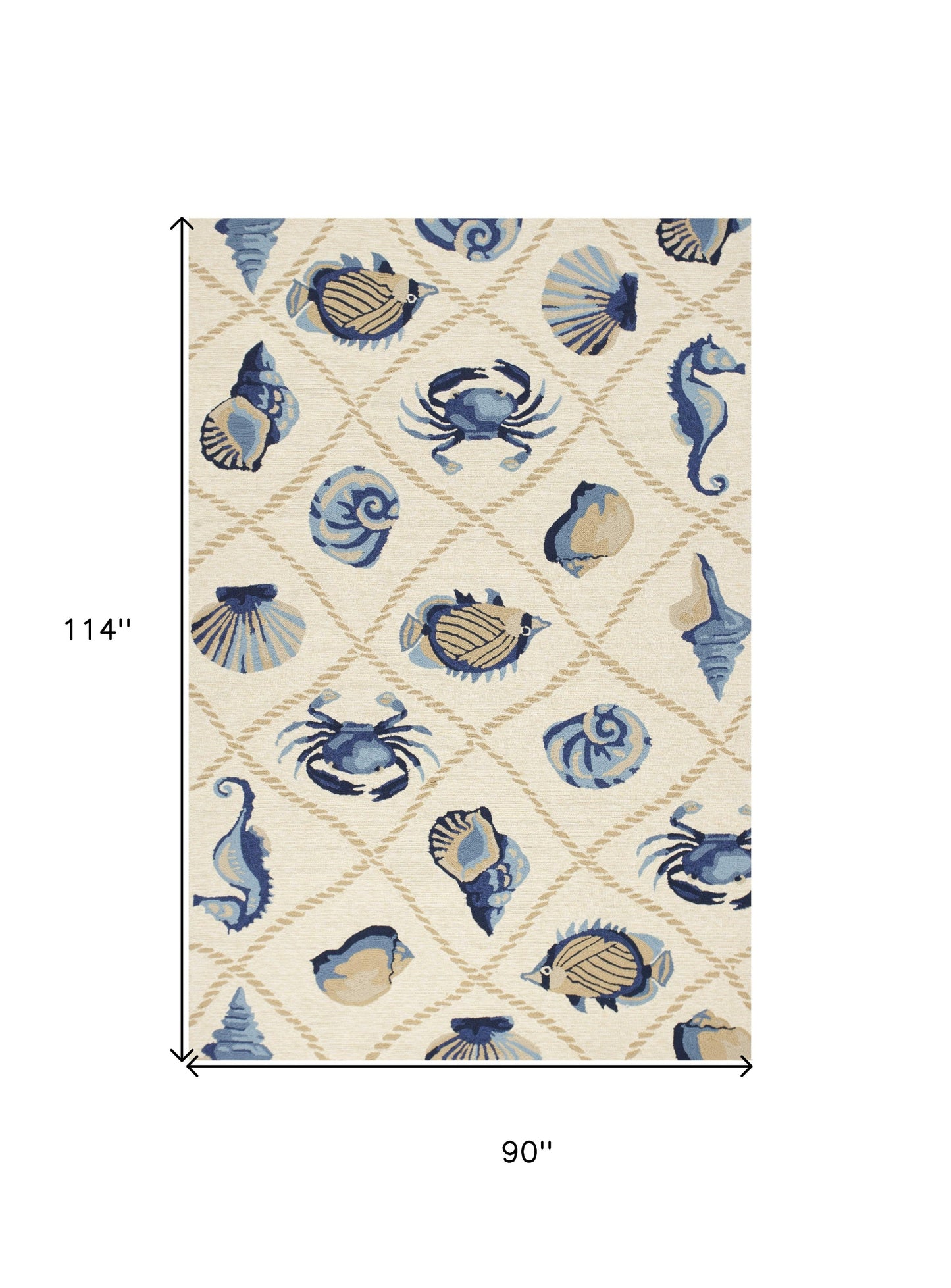 7 x 9  Uv Treated Polypropylene Sand Rug