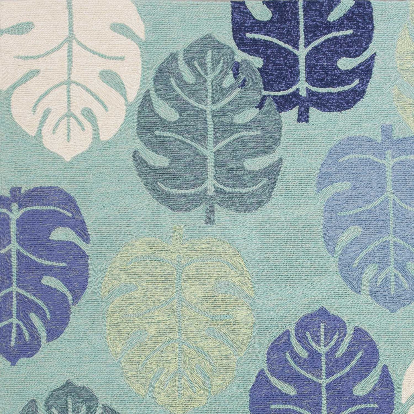 7 x 9  Uv Treated Polypropylene Turquoise Rug