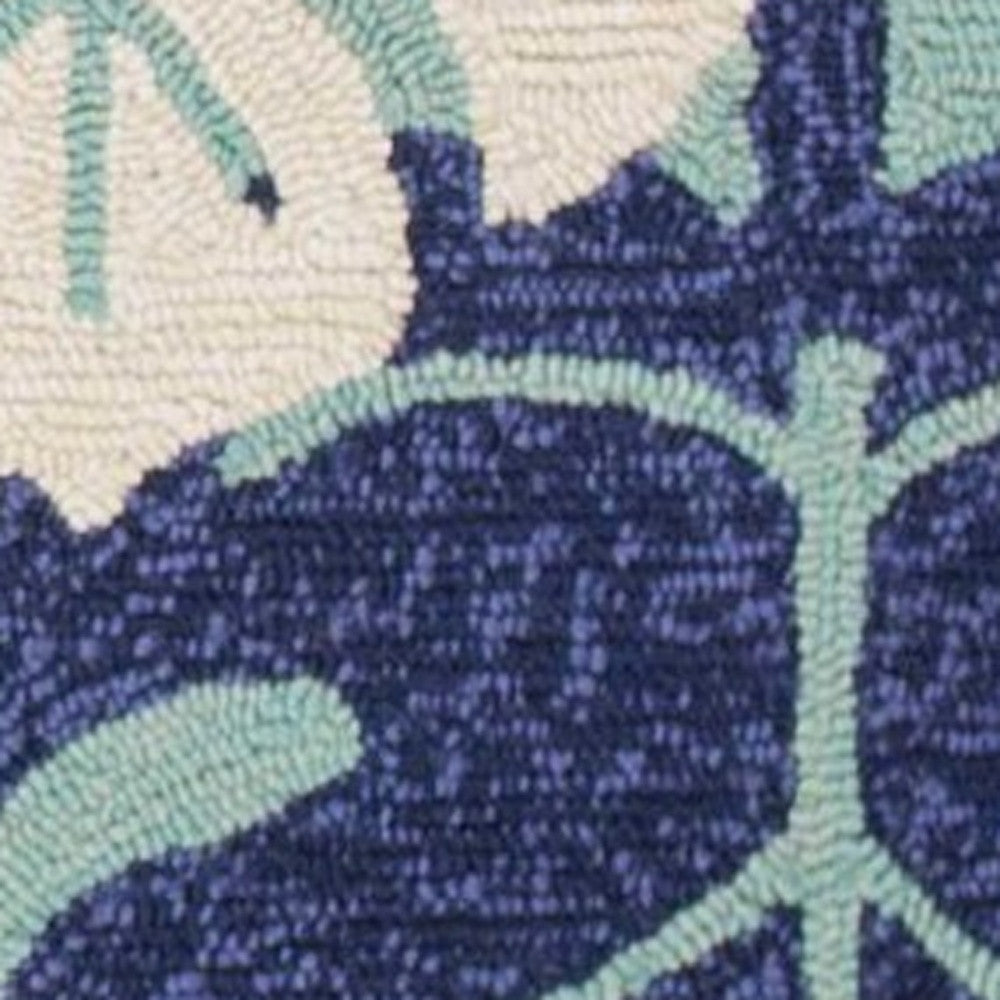 7 x 9  Uv Treated Polypropylene Turquoise Rug