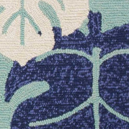7 x 9  Uv Treated Polypropylene Turquoise Rug