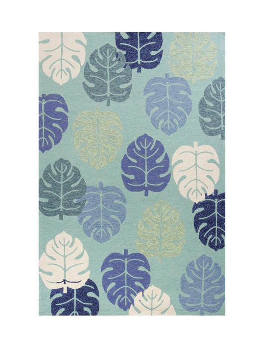 7 x 9  Uv Treated Polypropylene Turquoise Rug