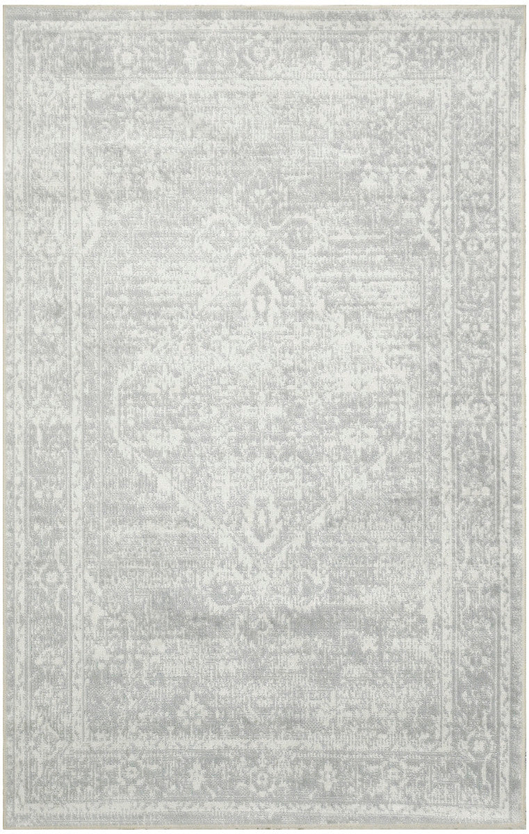 Nourison Astra Light Grey Pet Friendly Machine Washable Rug - 3'3" x 5'