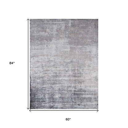 5 x 7  Viscose Slate Rug