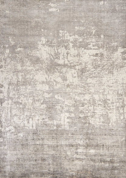 5 x 7 Beige Hand Loomed Brushstroke Indoor Rug