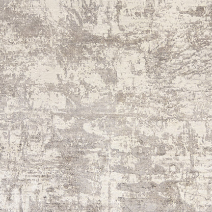 5 x 7 Beige Hand Loomed Brushstroke Indoor Rug