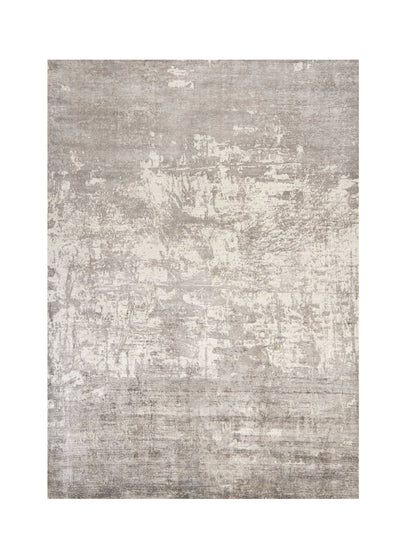 5 x 7 Beige Hand Loomed Brushstroke Indoor Rug