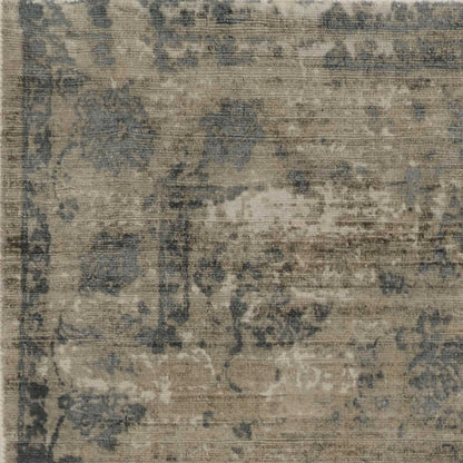 5 x 7  Viscose Sand Or  Blue Rug