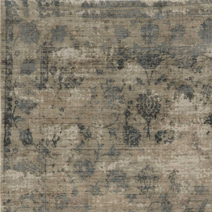 5 x 7  Viscose Sand Or  Blue Rug