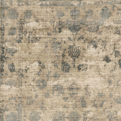 5 x 7  Viscose Sand Or  Blue Rug