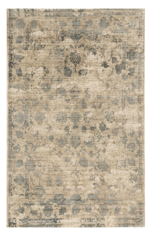 5 x 7  Viscose Sand Or  Blue Rug