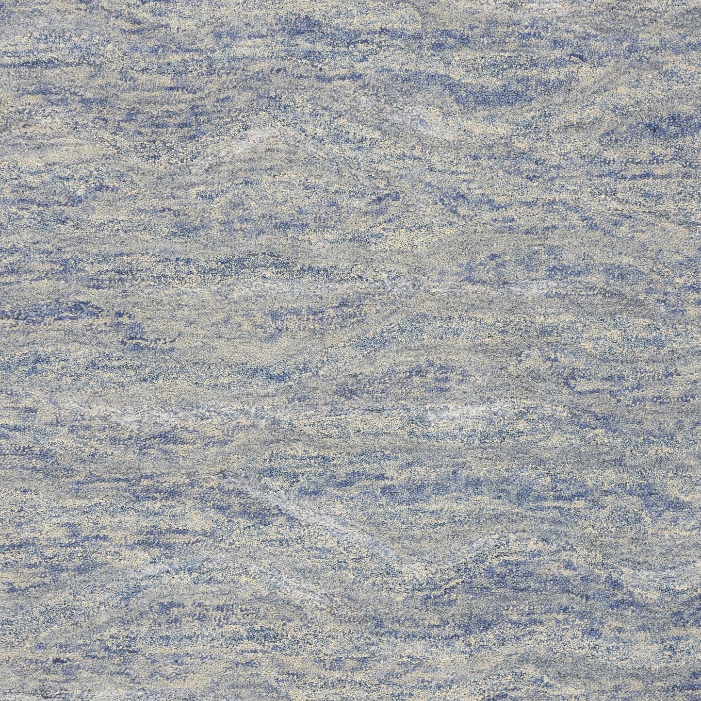 7 x 9 Wool & Viscose Ocean Blue Rug