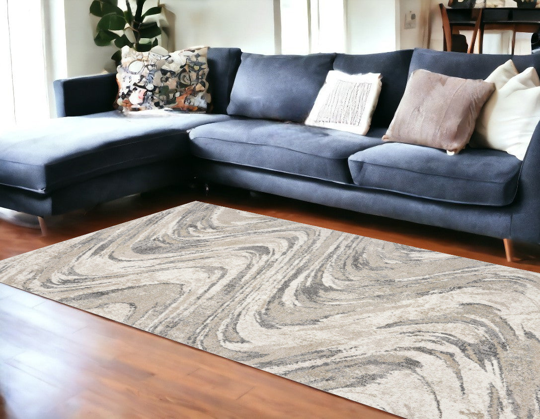 7 x 9  Polypropylene Natural Rug