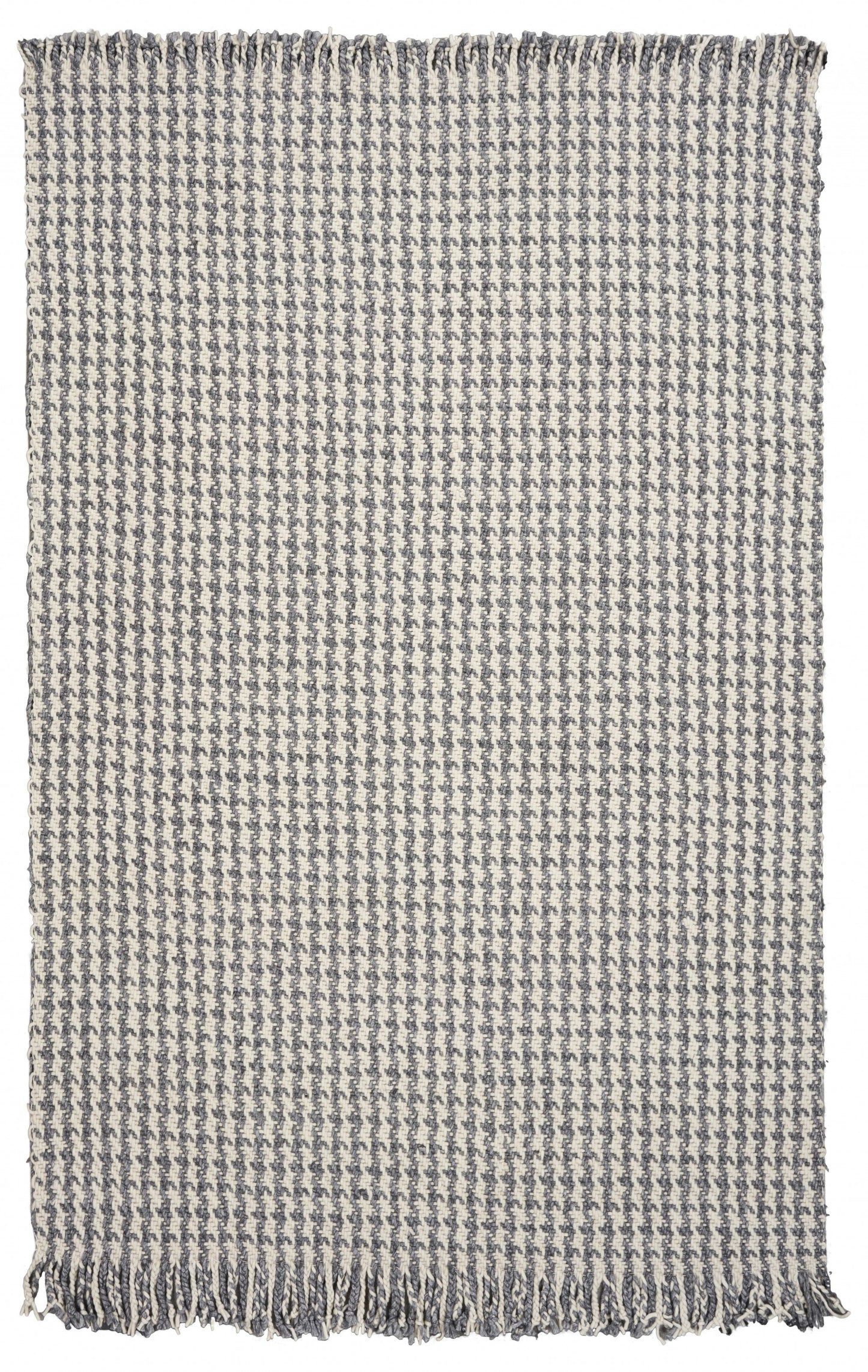 7 x 9 Gray & Ivory Wool Hand Woven Rug