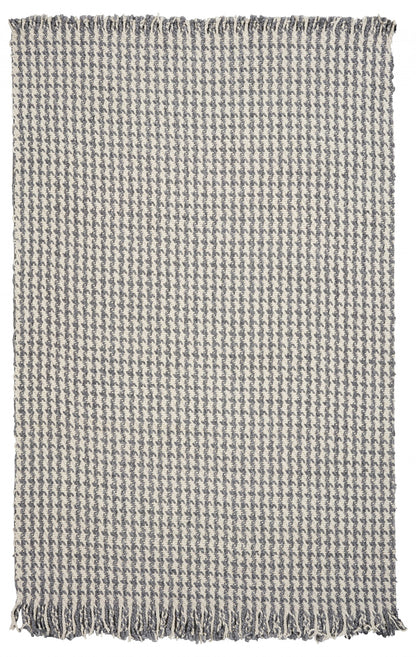 7 x 9 Gray & Ivory Wool Hand Woven Rug