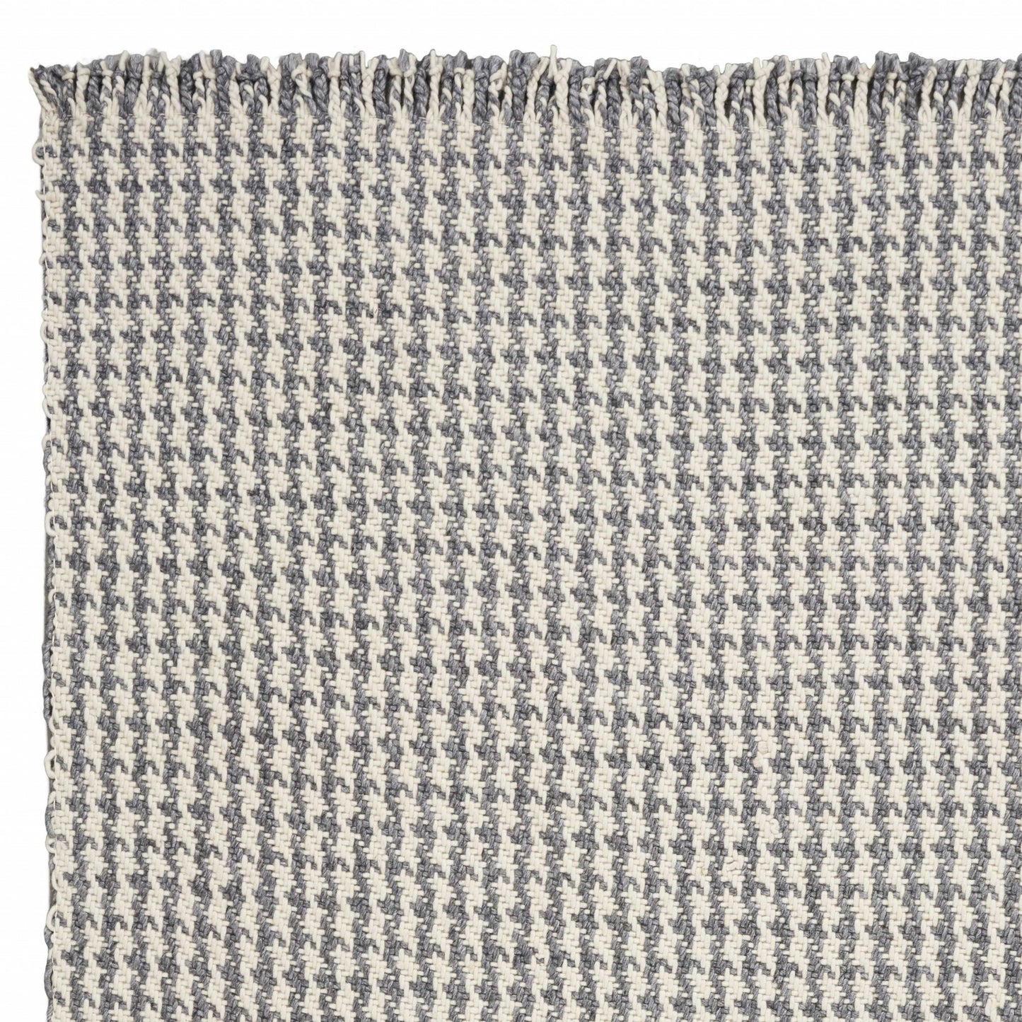 7 x 9 Gray & Ivory Wool Hand Woven Rug