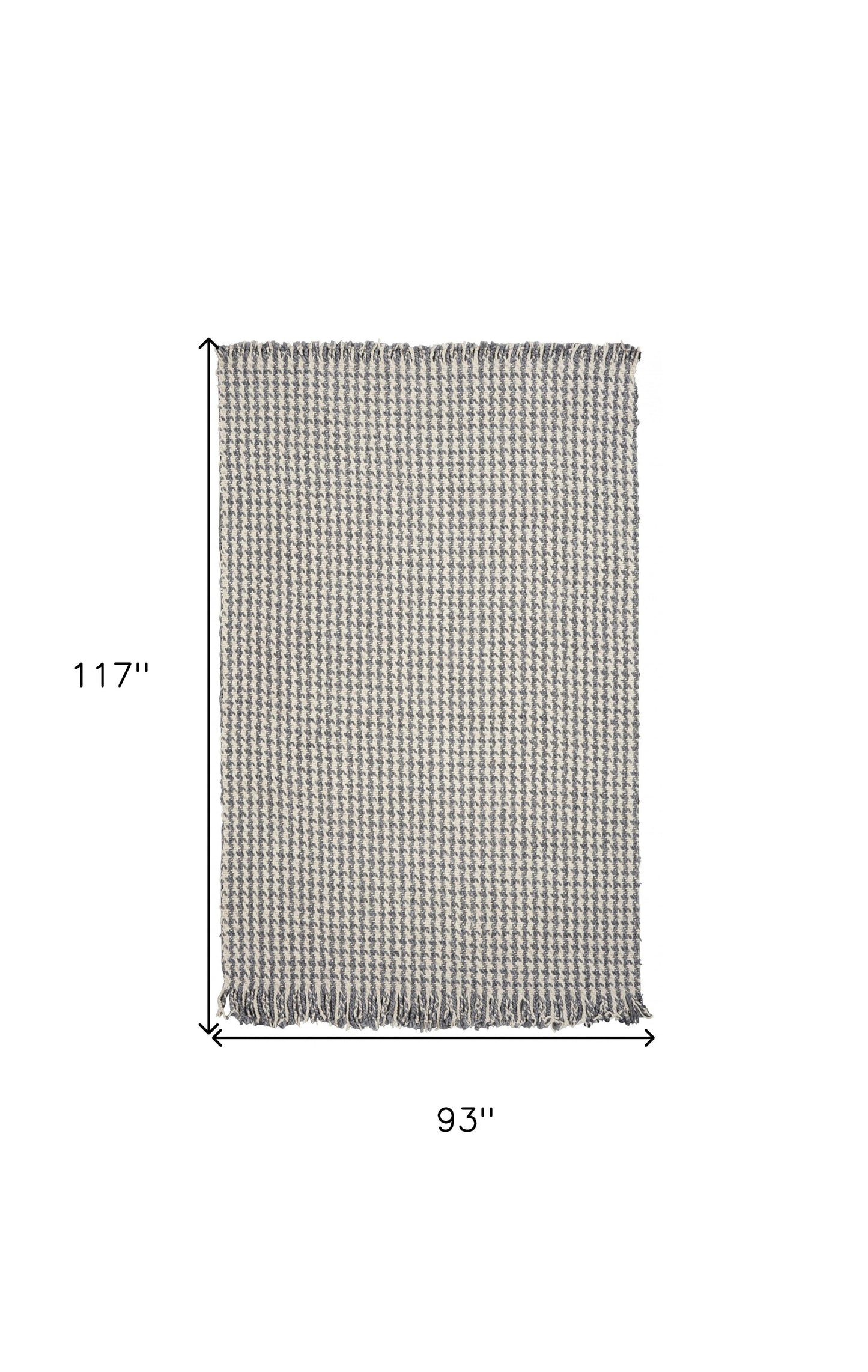 7 x 9 Gray & Ivory Wool Hand Woven Rug