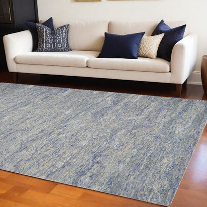 9 x 12 Ocean Blue Hand Tufted Indoor Rug