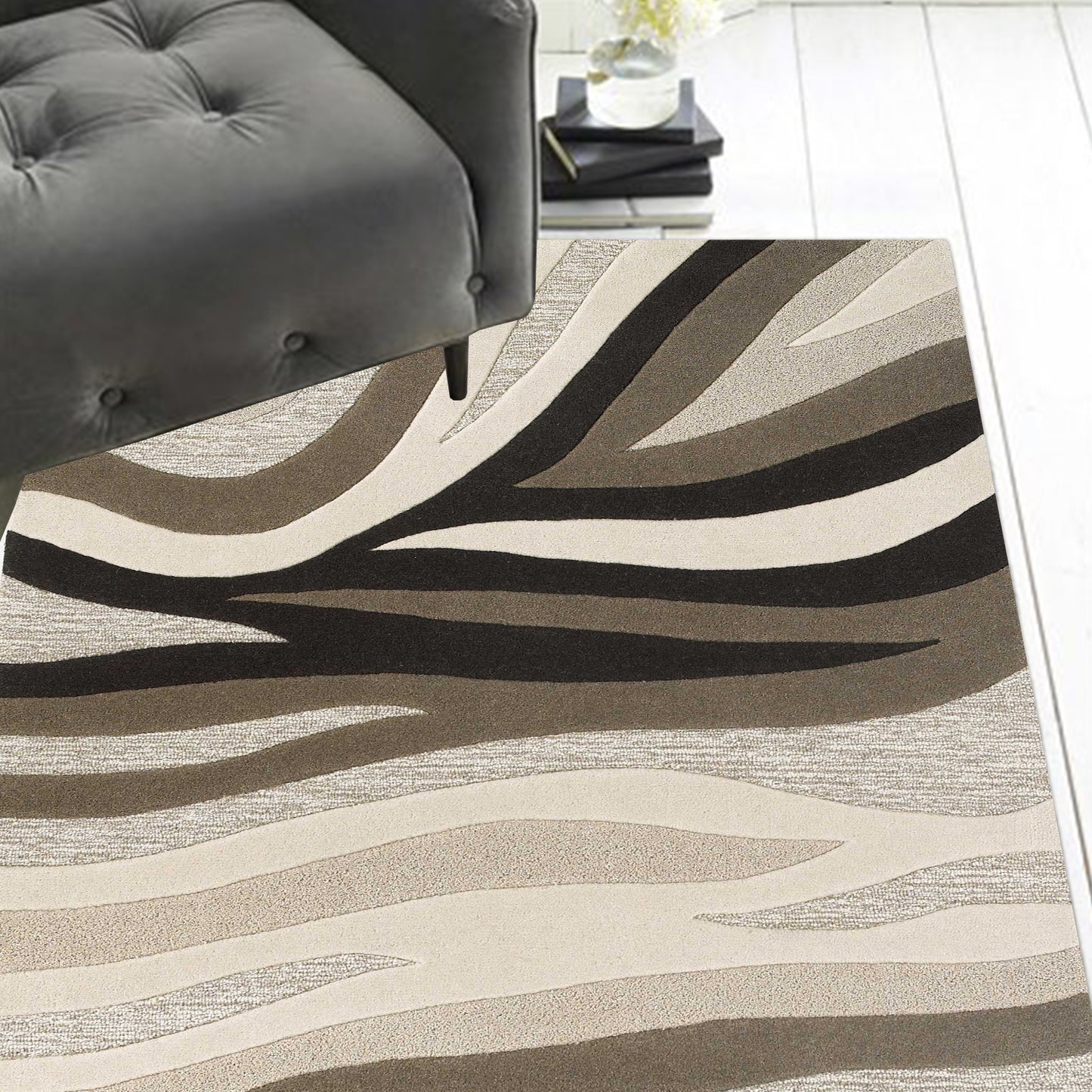 8 x 10 6 Wool Natural Rug