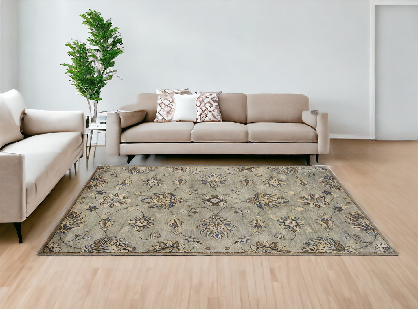 8 x 10 6 Wool Grey Rug