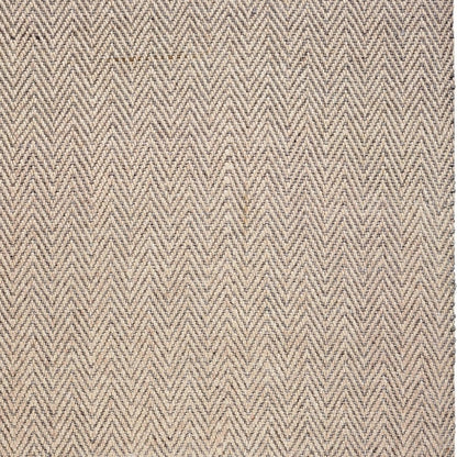 9 x 12 Oatmeal Beige Hand Woven Herringbone With Braided Fringe Indoor Rug