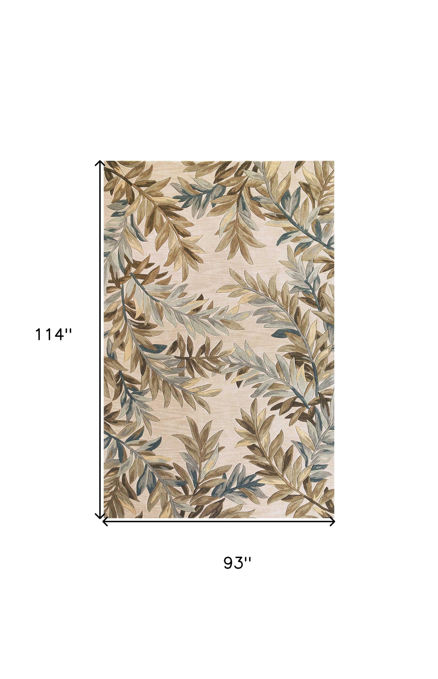 7 x 9  Wool Ivory  Rug