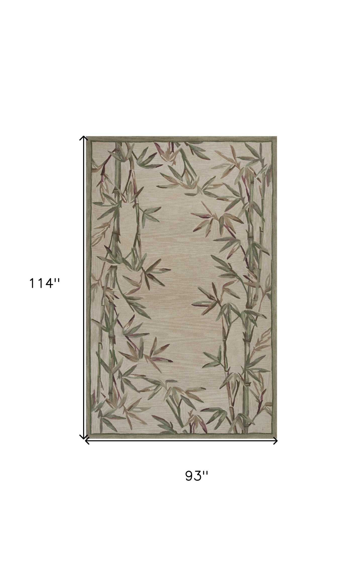 8 x 10 Ivory Wool Handmade Rug
