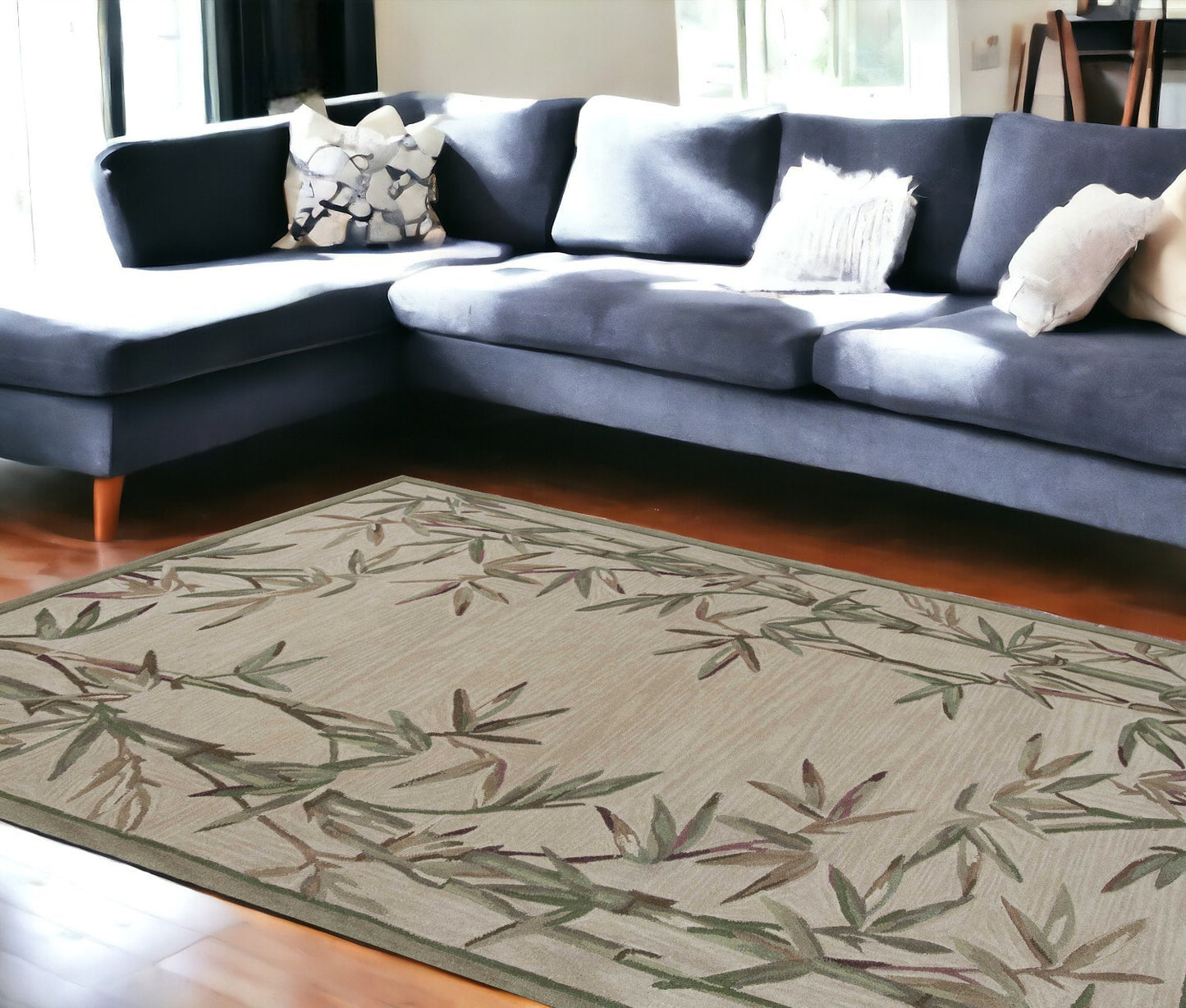 8 x 10 Ivory Wool Handmade Rug