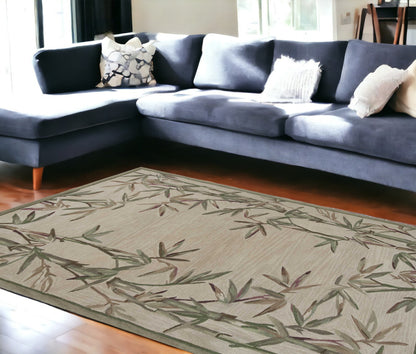 8 x 10 Ivory Wool Handmade Rug