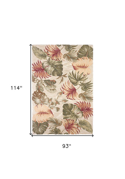 7 x 9  Wool Beige Rug