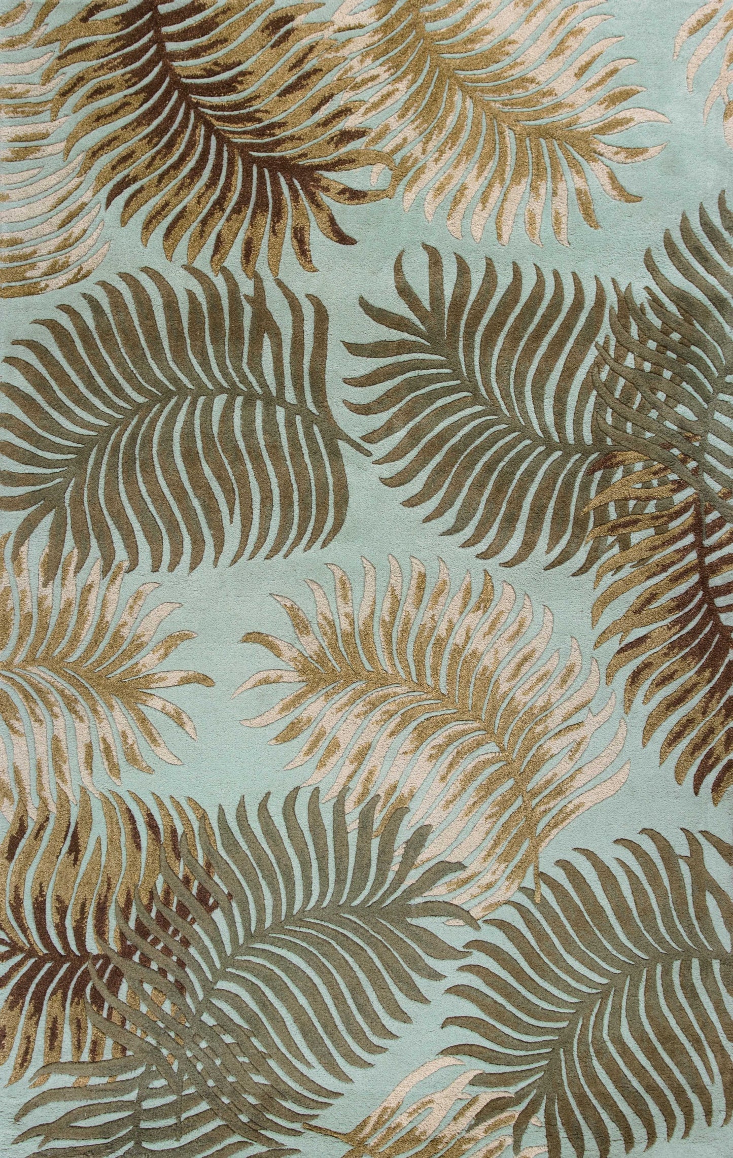 8 x 10 6 Wool Aqua Rug