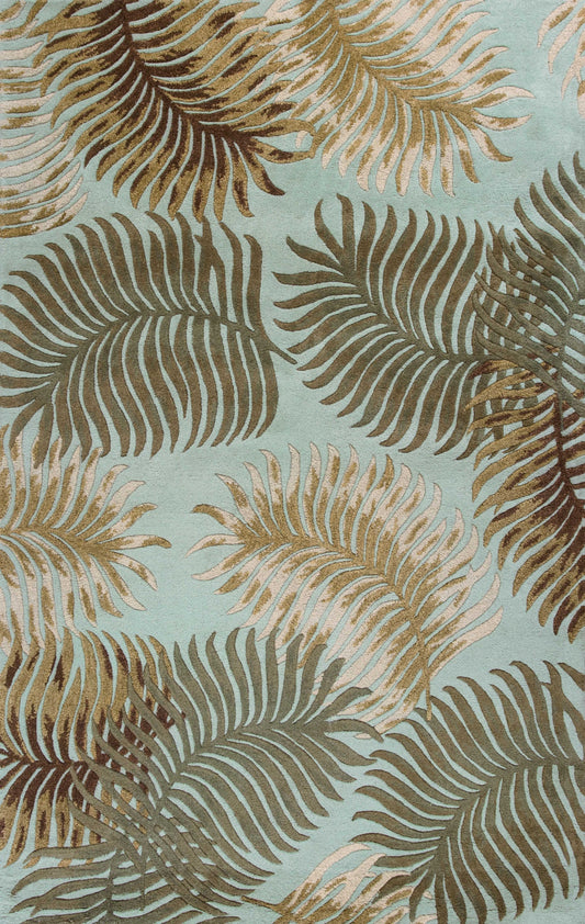 8 x 10 6 Wool Aqua Rug