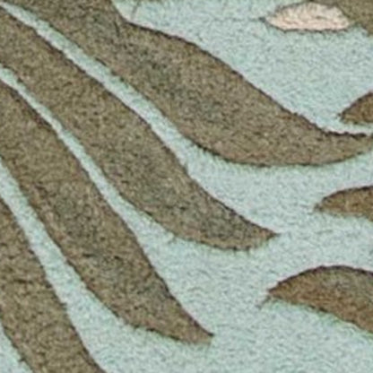 8 x 10 6 Wool Aqua Rug
