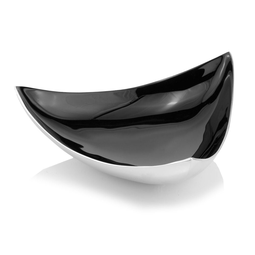 Black and Silver Triangular Bowl