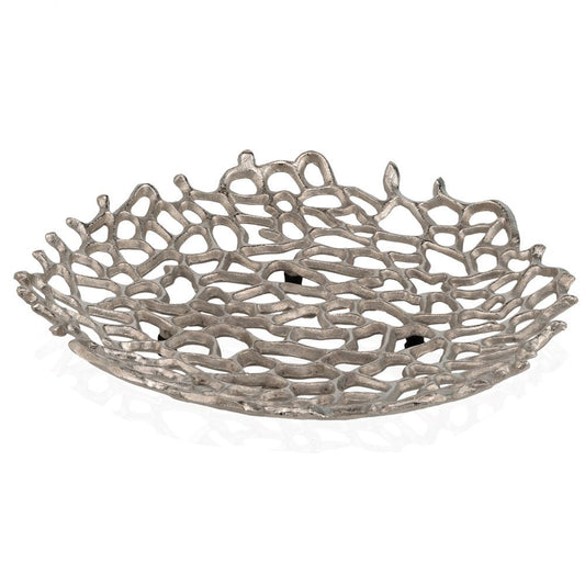 Silver Coral Decorative Bowl