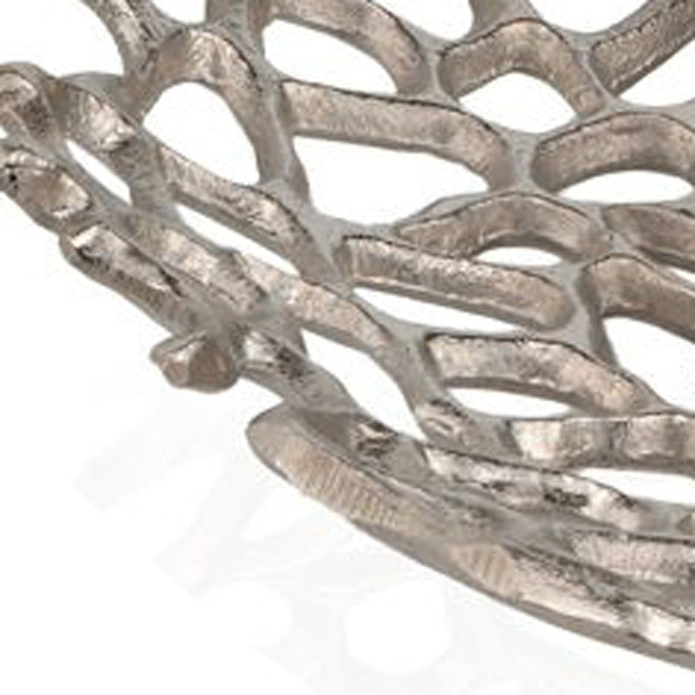 Silver Coral Decorative Bowl