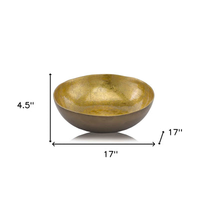 Gold and Bronze Round Centerpiece Bowl