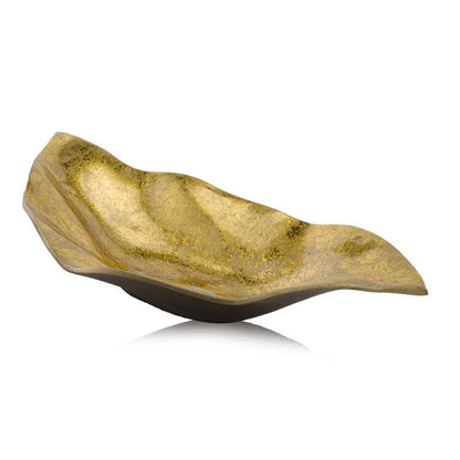Gold Modern Wavy Centerpiece Bowl