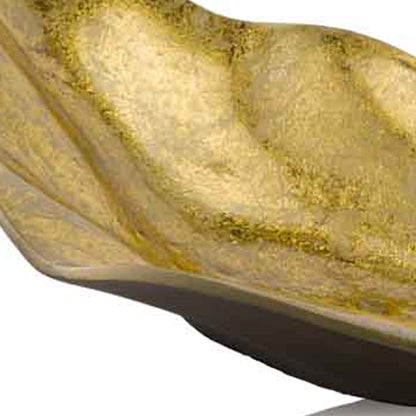 Gold Modern Wavy Centerpiece Bowl